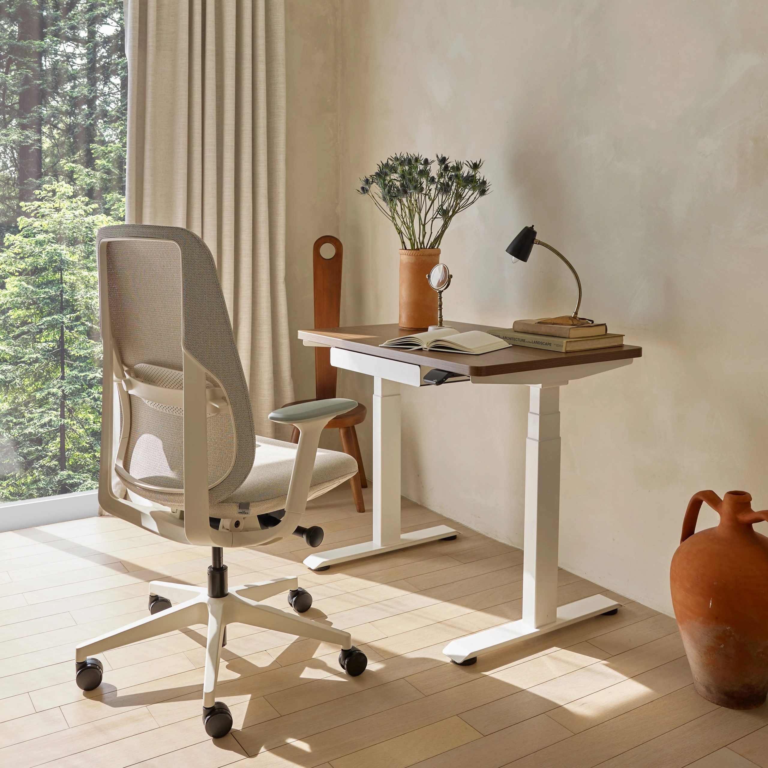 ergonomic workspace setup